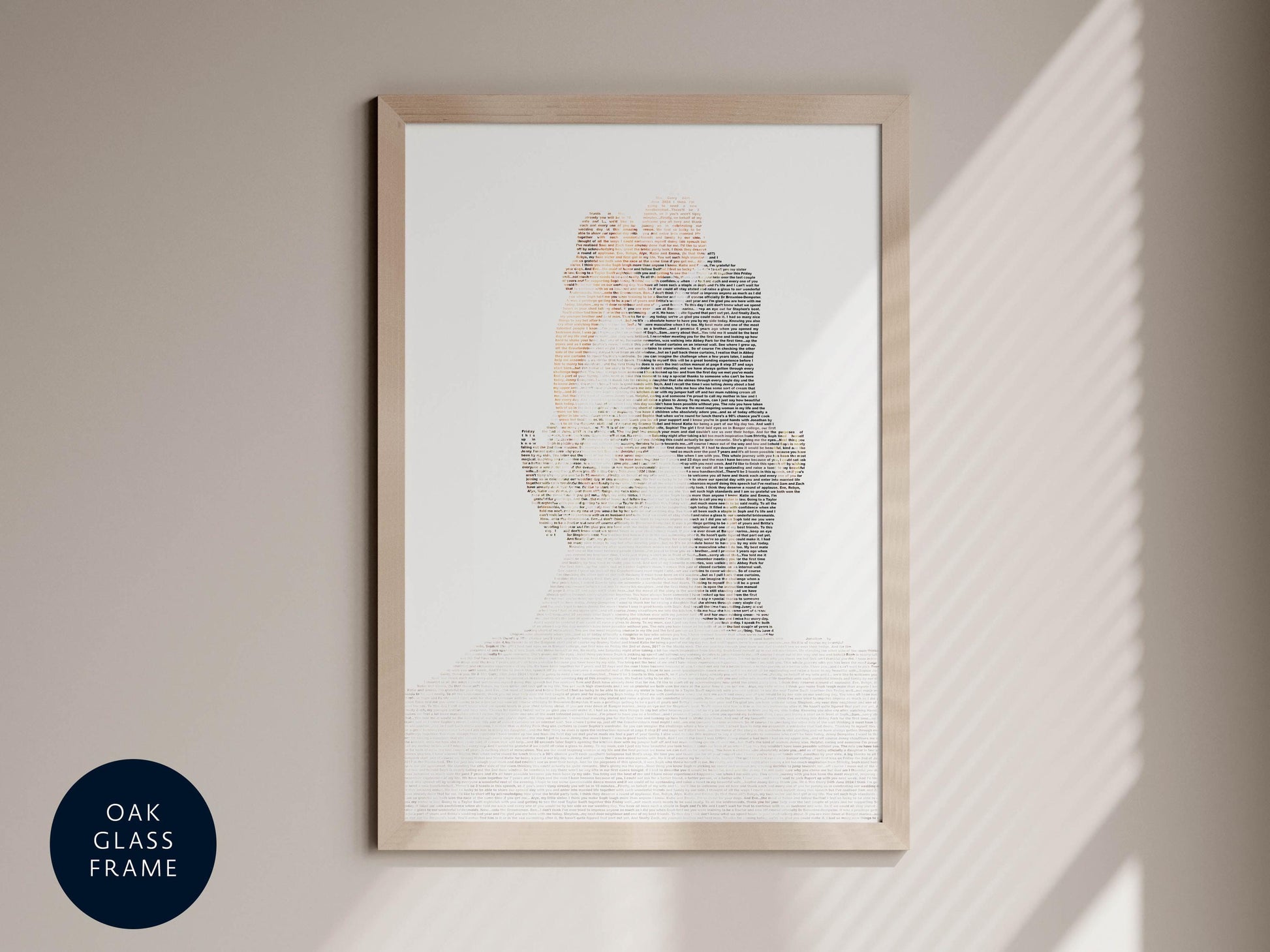 Personalised Wedding Portrait with Song Lyrics, First Dance Favourite Song Print, Framed Print With Wedding Song, Self Portrait Custom Print