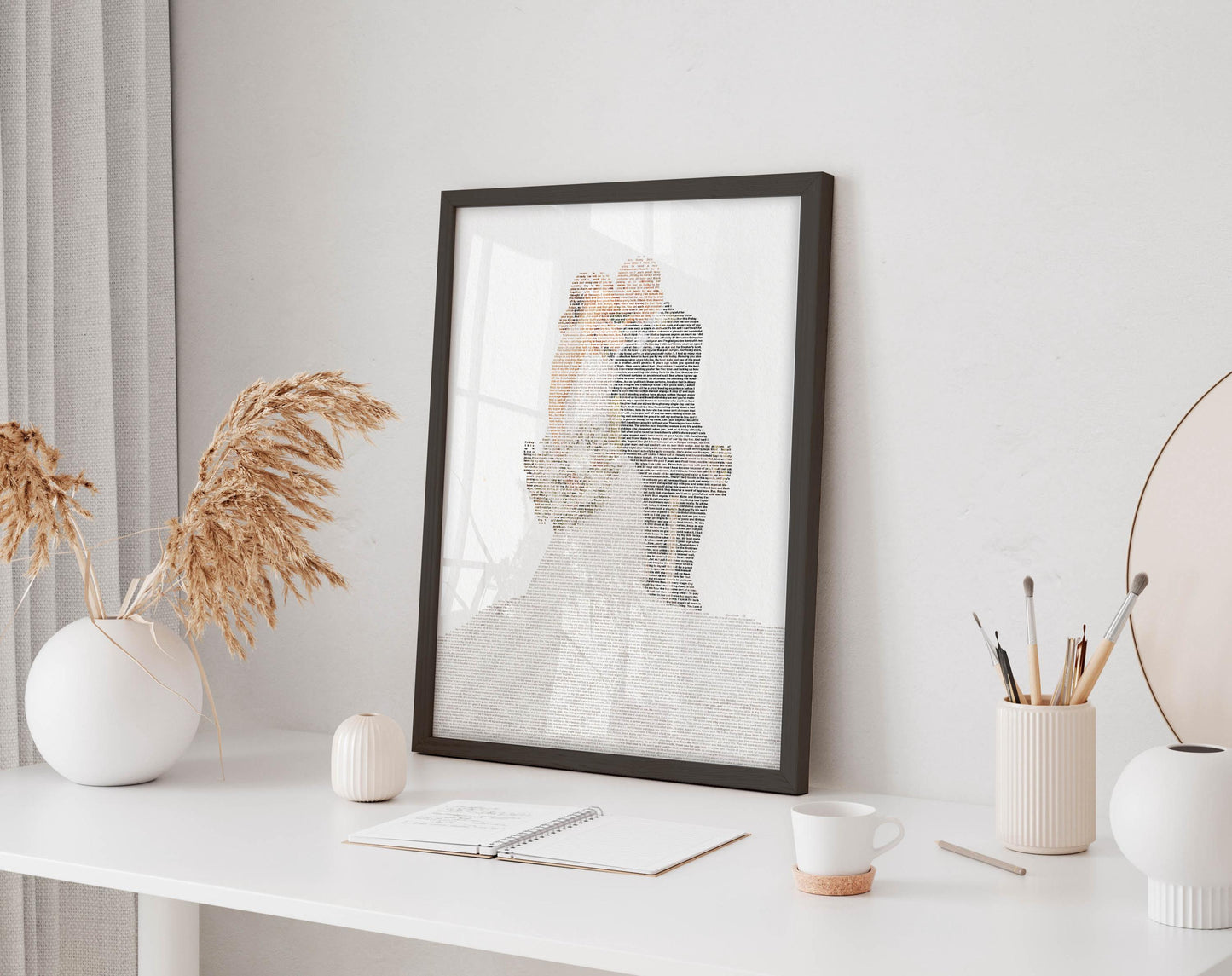 Personalised Wedding Portrait with Song Lyrics, First Dance Favourite Song Print, Framed Print With Wedding Song, Self Portrait Custom Print