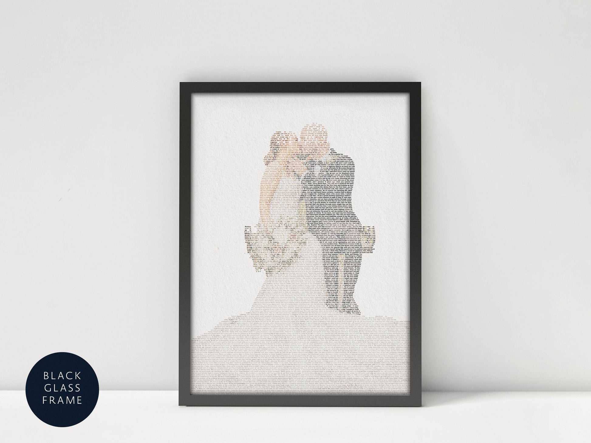 Personalised Wedding Portrait with Song Lyrics, First Dance Favourite Song Print, Framed Print With Wedding Song, Self Portrait Custom Print