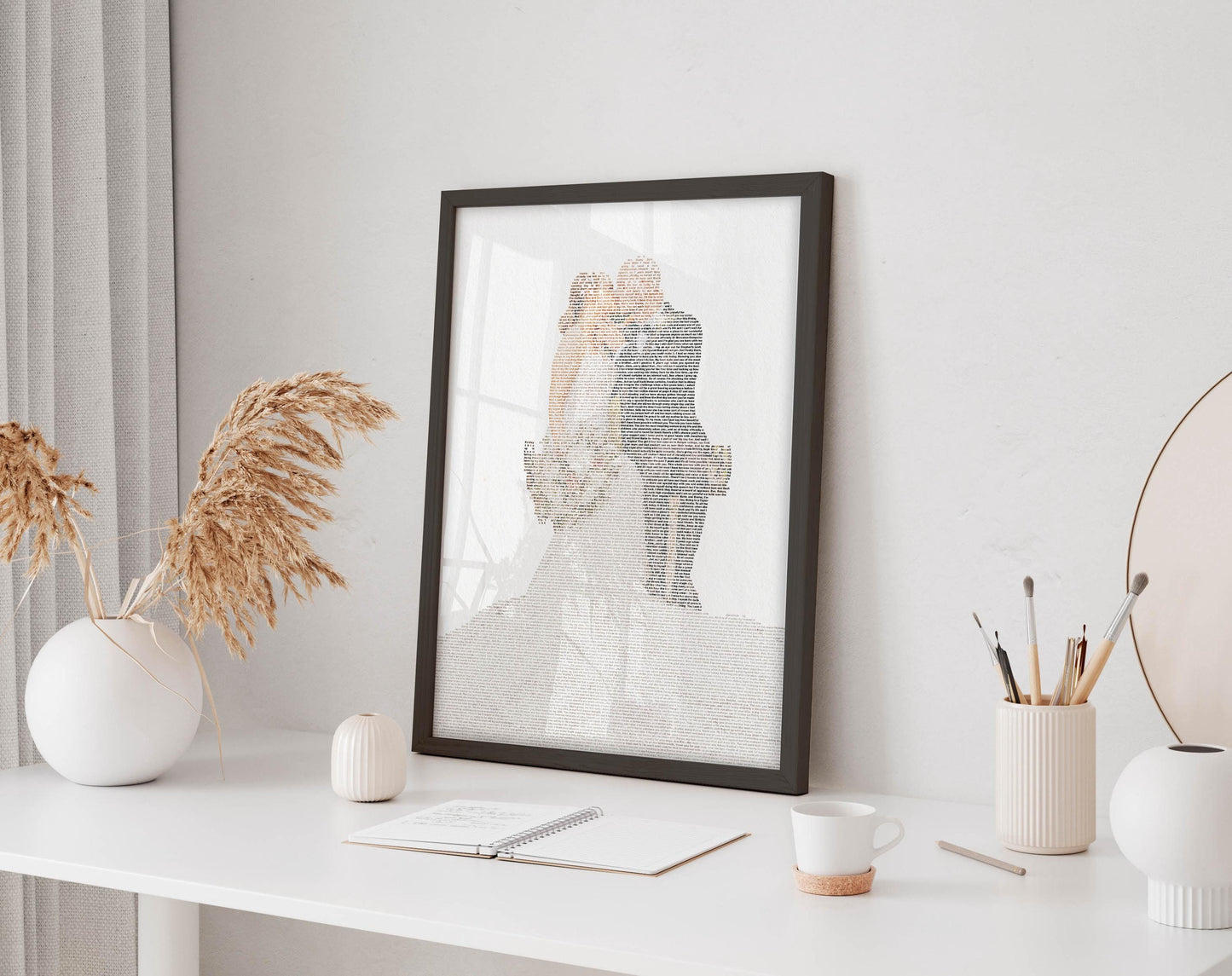 Personalized Wedding Portrait Print | Custom Song Lyrics Art | Anniversary Gift | Couples Portrait With Lyrics Print