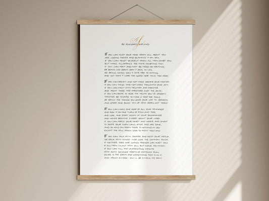 The image is a poster with a poem written in black ink. The text is in a serif font and is arranged in a vertical format. The poem is about a man who is blind and is trying to find his way in the world. The image does not contain any text, but it is a visual representation of the poem.