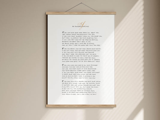 The image is a poster with a poem written in black ink. The text is in a serif font and is arranged in a vertical format. The poem is about a man who is blind and is trying to find his way in the world. The image does not contain any text, but it is a visual representation of the poem.