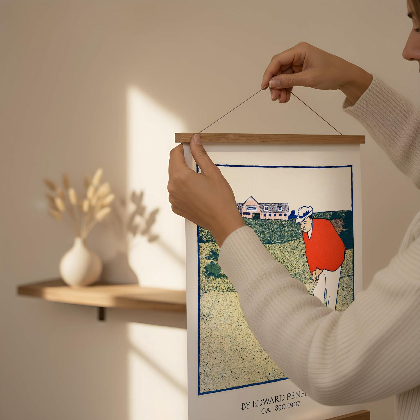 Edward Penfield Vintage Golf Art Print | Classic Golfer Poster | Golf Course Wall Art | Golfer Gift