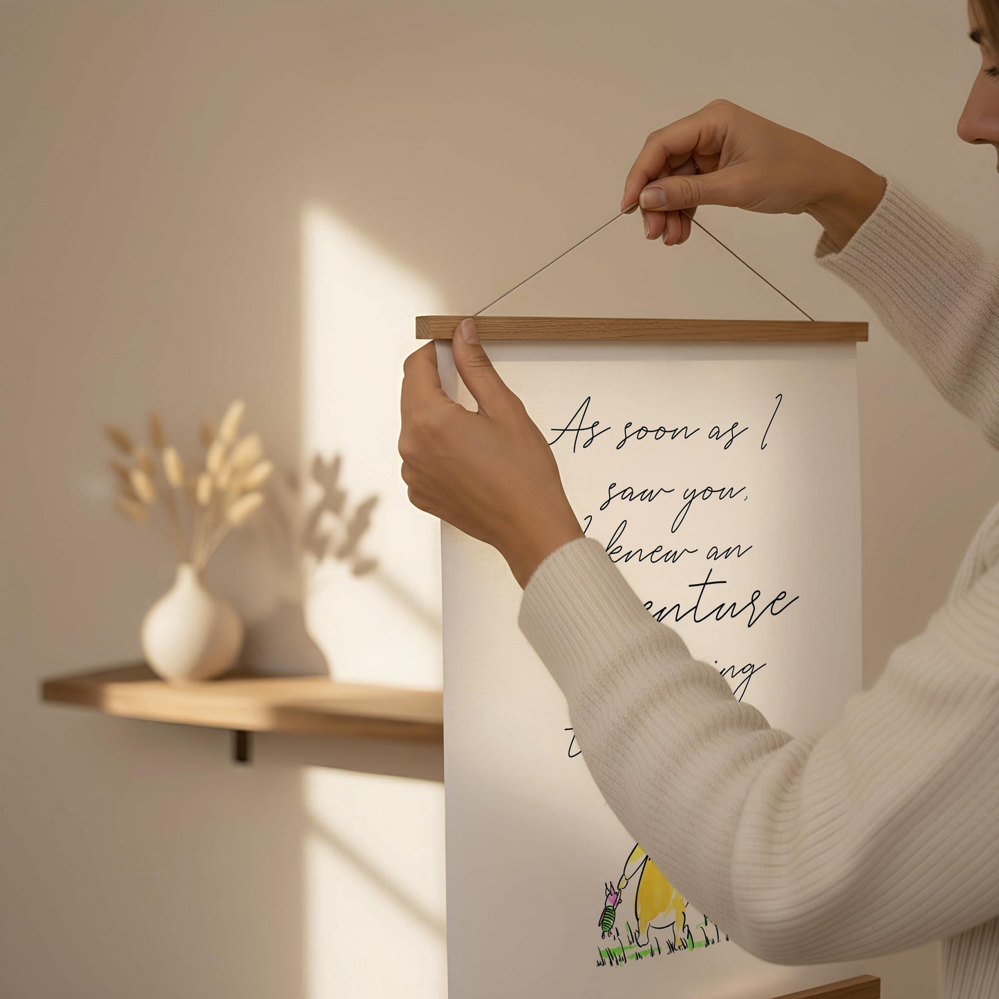 As Soon As I Saw You Print | Winnie the Pooh Quote | Adventure Nursery Wall Art | Fine Art Typography Print | Friendship Gift