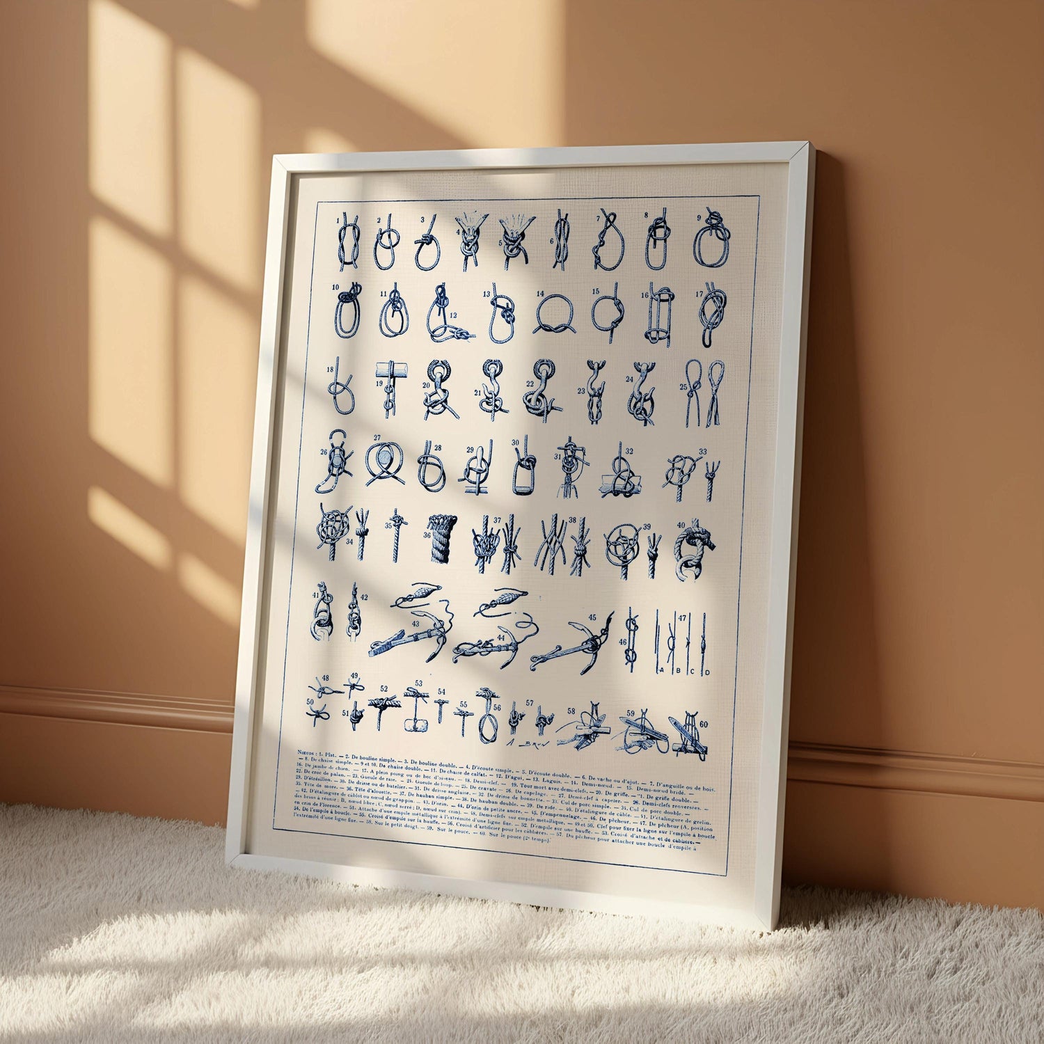 The image is a framed poster with various illustrations of different objects and symbols, such as a hanger, a frame, and other decorative elements.