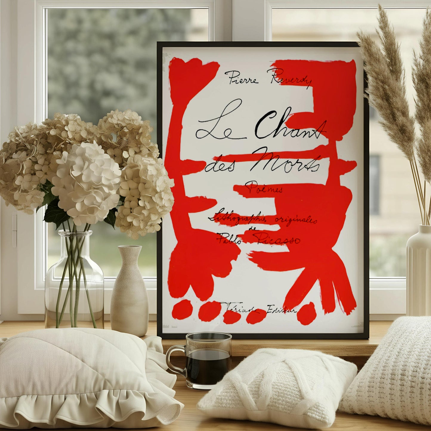 Picasso Le Chant des Morts Exhibition Print | Pablo Picasso Literary Art Poster | Vintage Gallery Poster | Modernist Wall Art