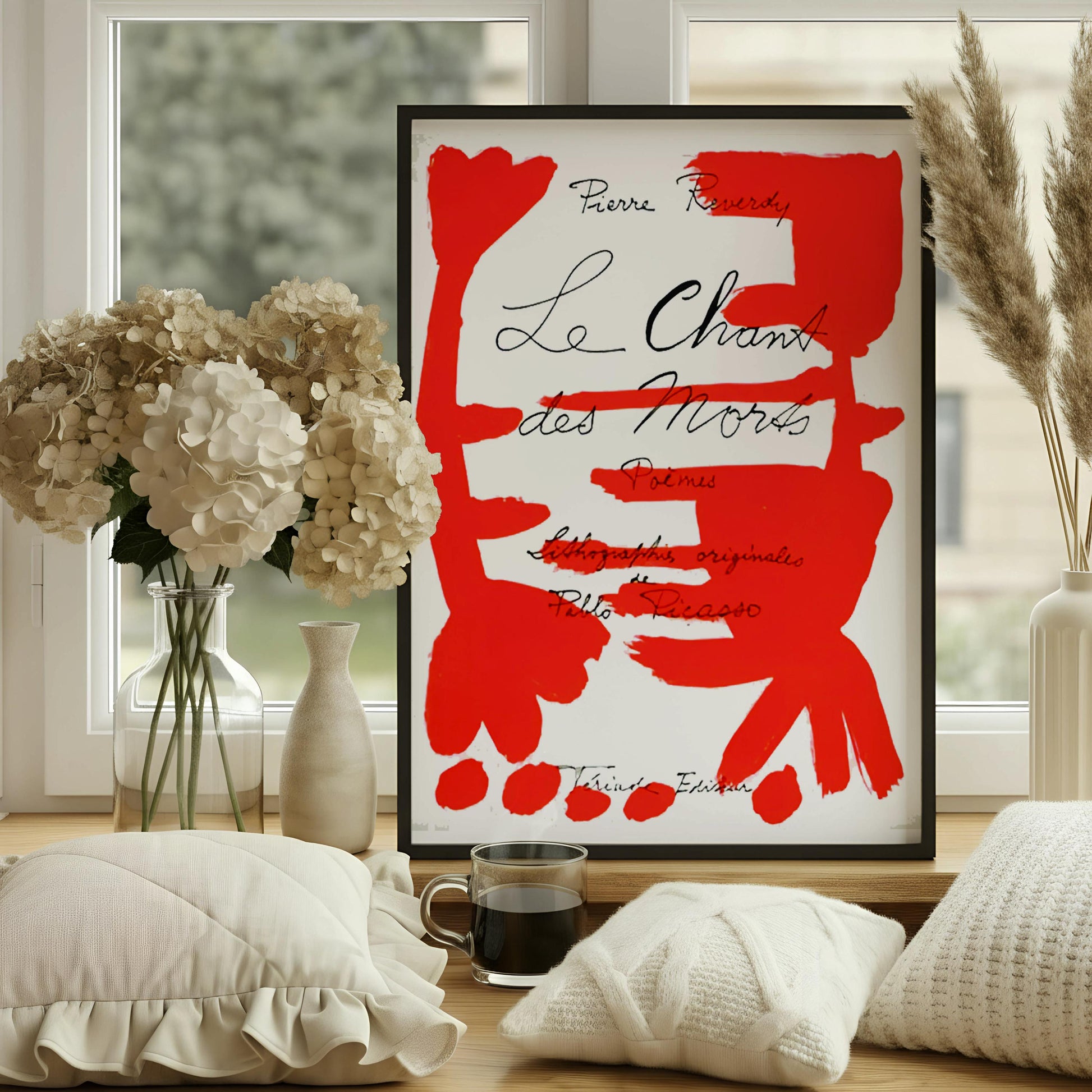 Picasso Le Chant des Morts Exhibition Print | Pablo Picasso Literary Art Poster | Vintage Gallery Poster | Modernist Wall Art