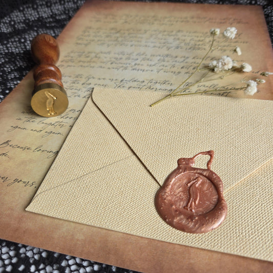 Personalised Love Letter with Wax Seal, Pressed Flowers | Vintage Romantic Gift