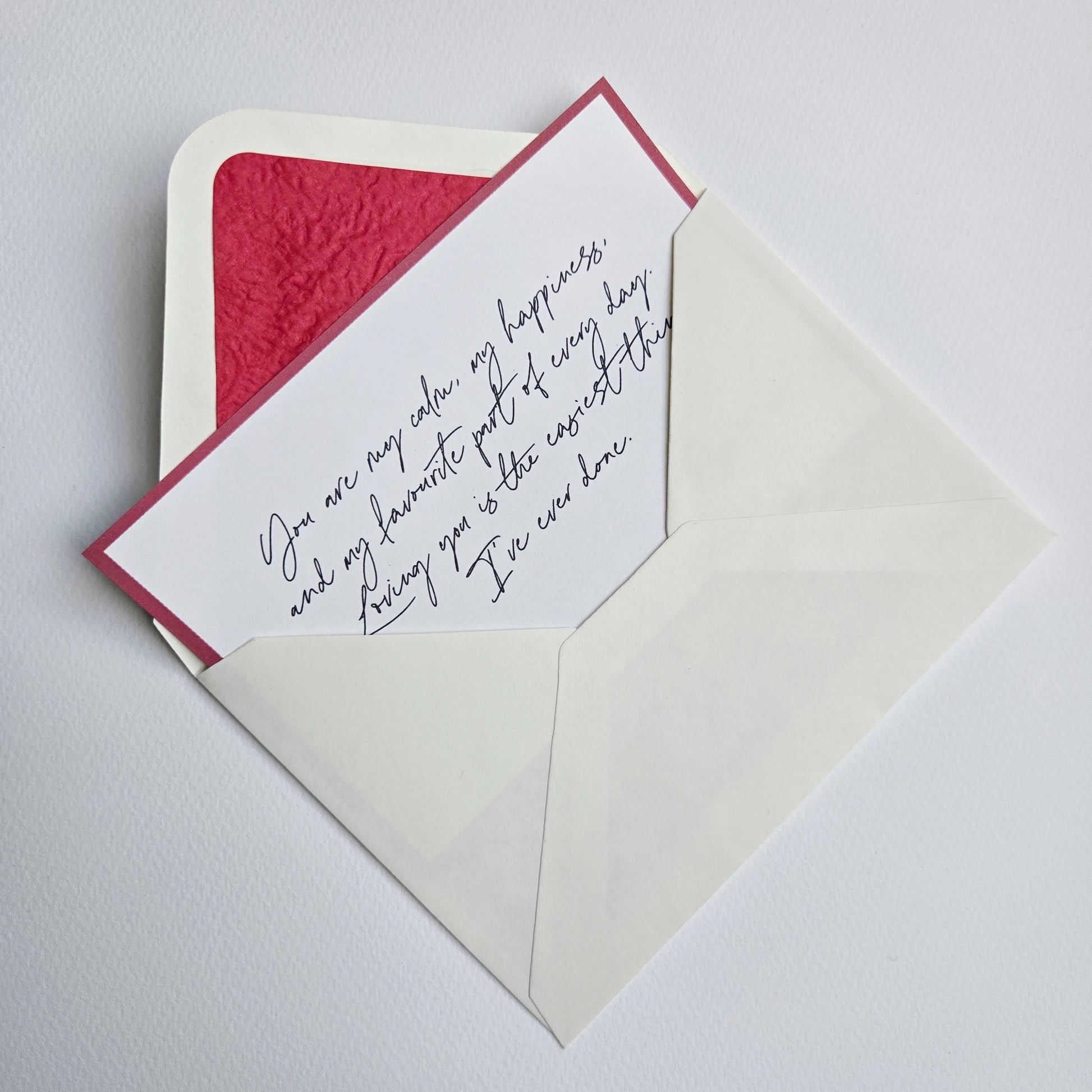 Custom Luxury Note Card & Envelope | Handwritten Style | Love Note | Wedding | Friendship | Celebration Gift