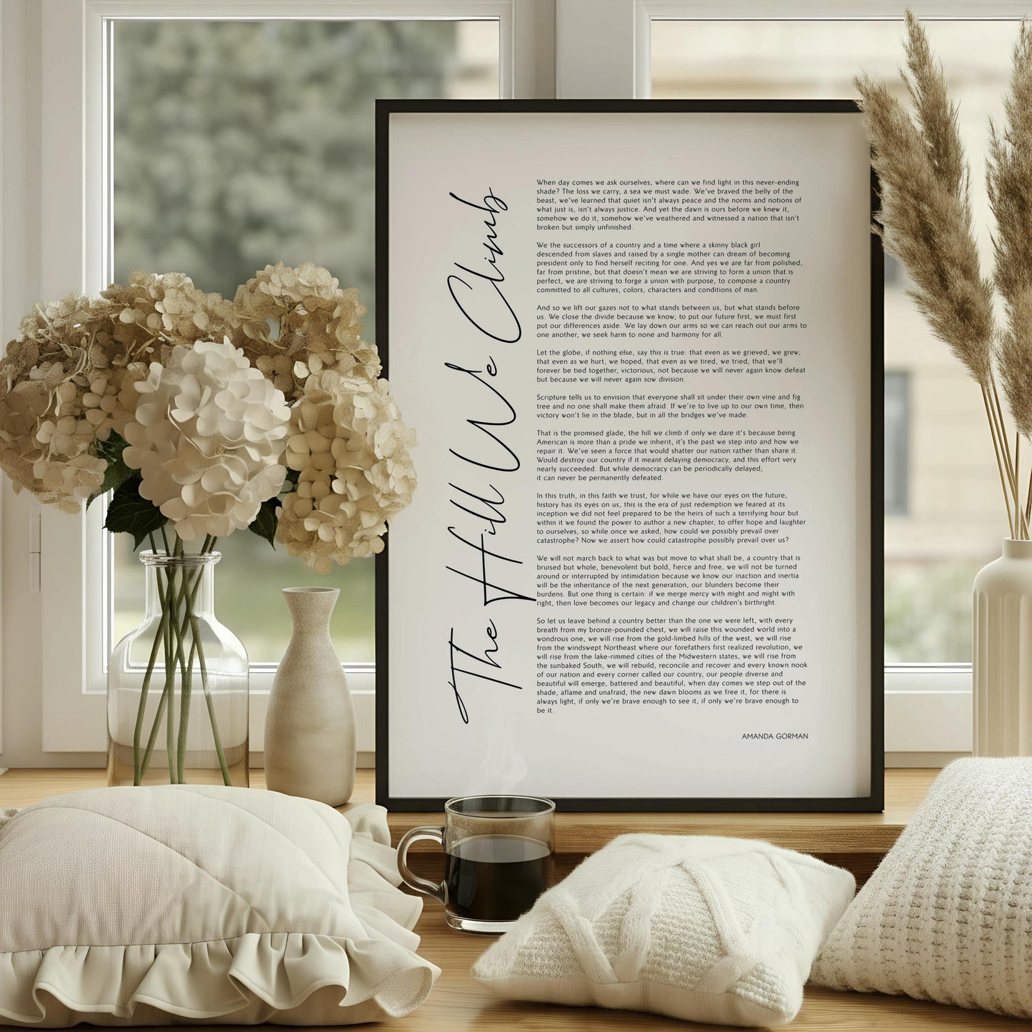 The Hill We Climb Poem Print | Amanda Gorman | Inauguration Poetry Wall Art | Fine Art Typography Print | Inspirational Gift