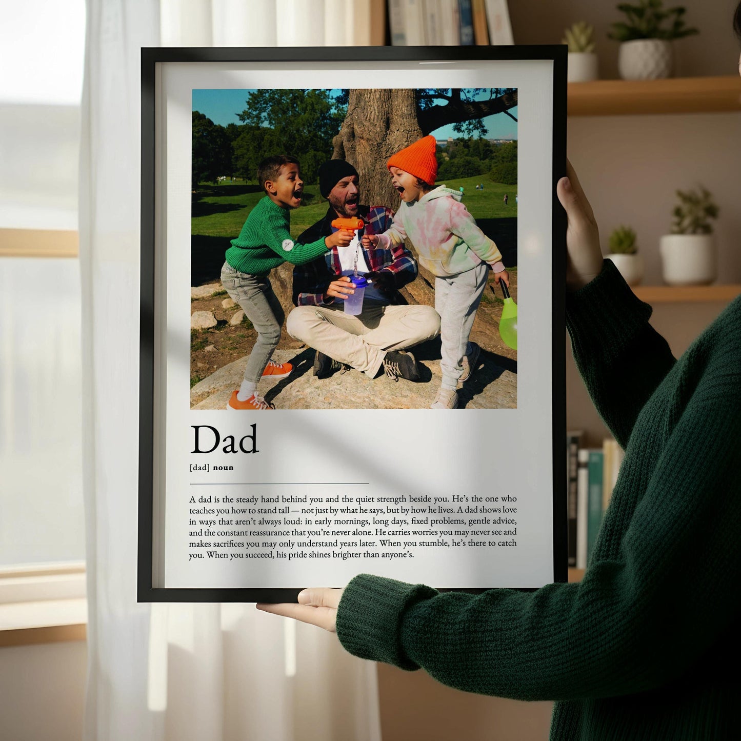 Dad Definition Print, Personalised Wall Art, Father Quote Poster, Meaningful Gift for Dad, Typography Decor, Fathers Day Present