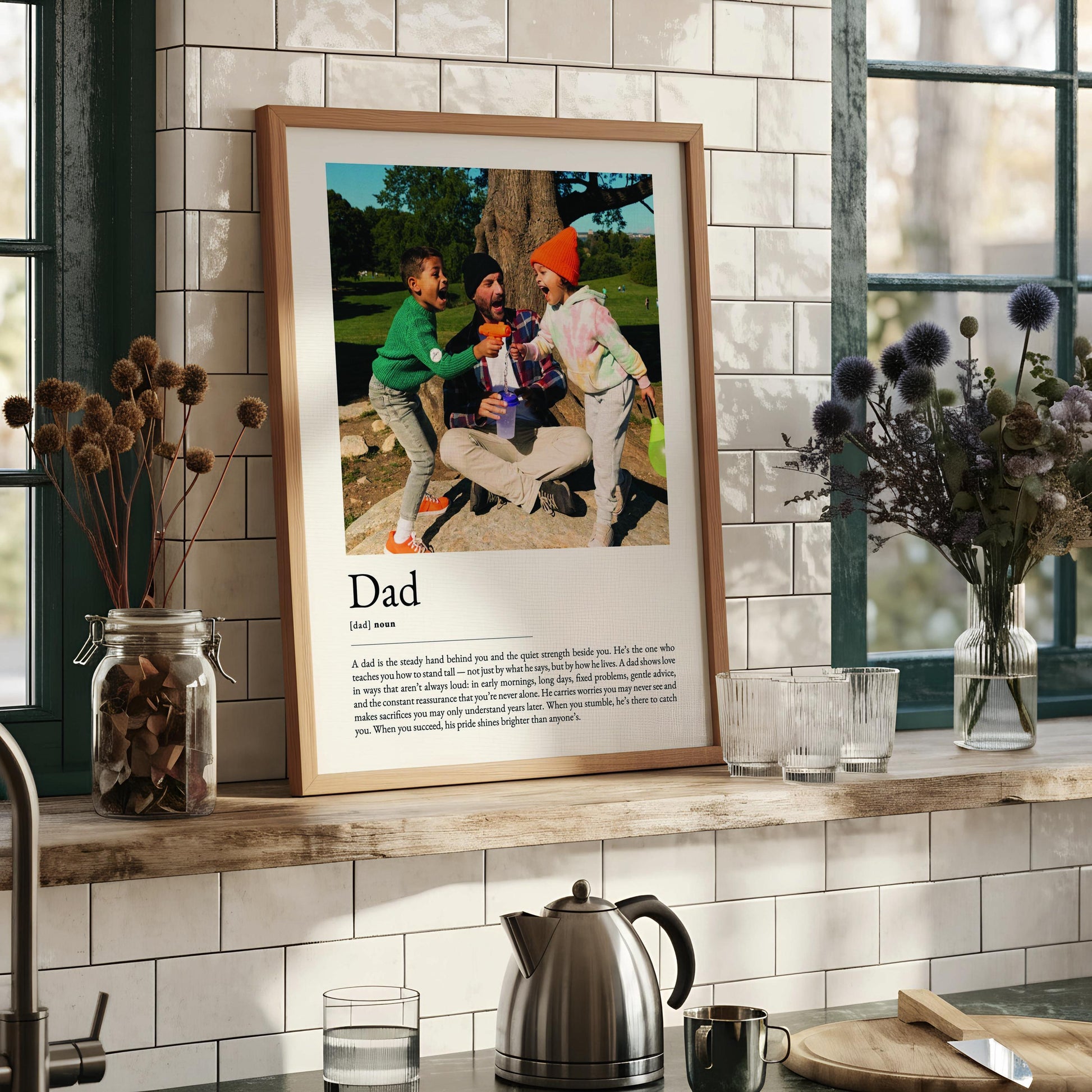 Dad Definition Print, Personalised Wall Art, Father Quote Poster, Meaningful Gift for Dad, Typography Decor, Fathers Day Present