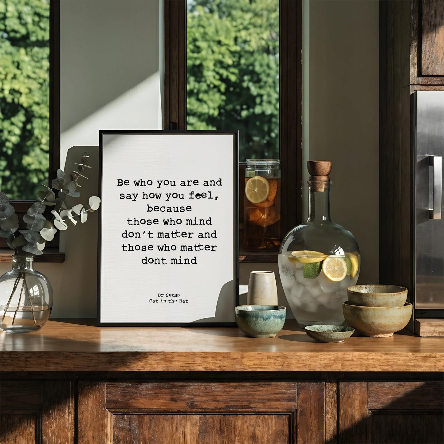Dr Seuss Quote Print | Be Who You Are | Those Who Matter Don't Mind | Typography Print | Inspirational Children's Gift