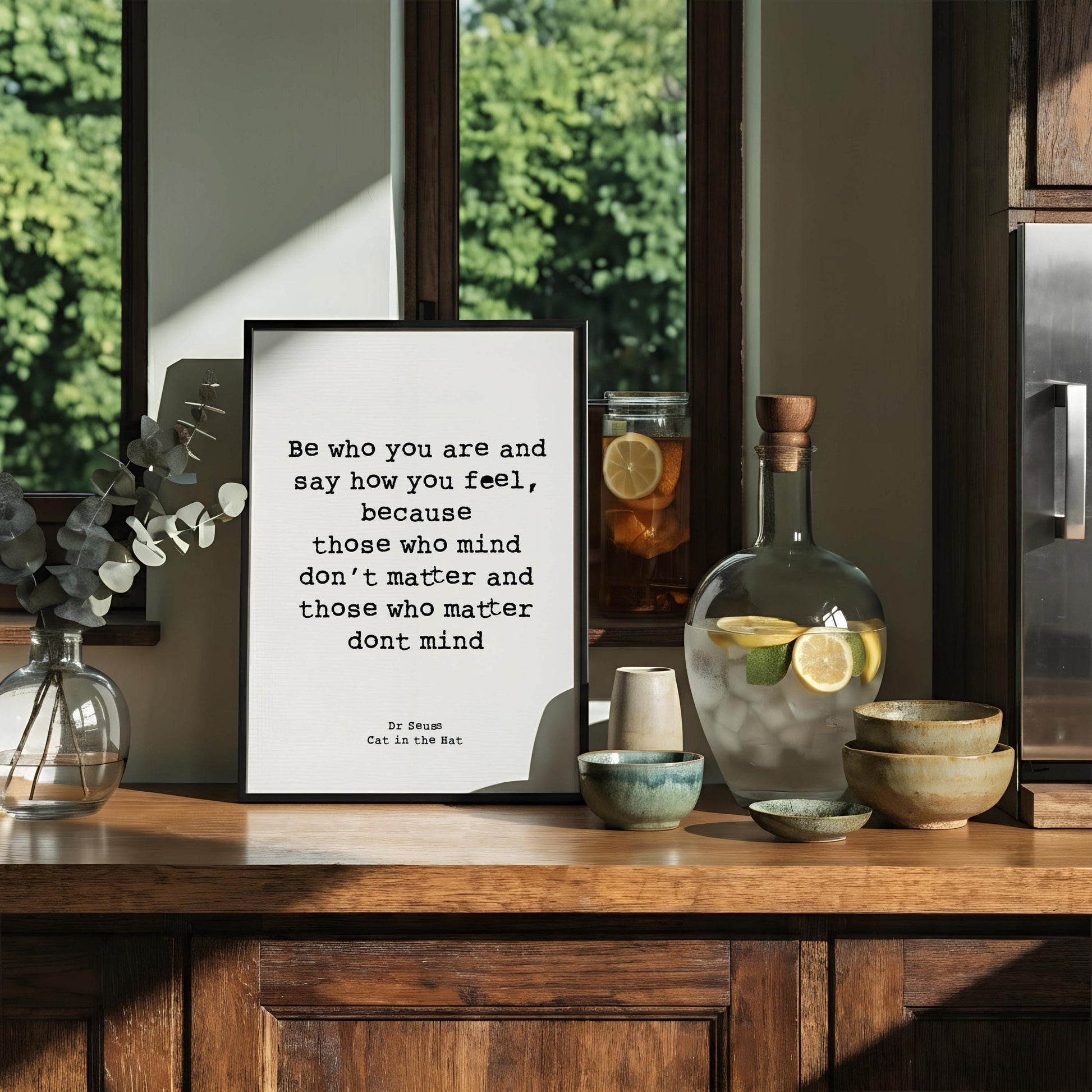 Dr Seuss Quote Print | Be Who You Are | Those Who Matter Don't Mind | Typography Print | Inspirational Children's Gift