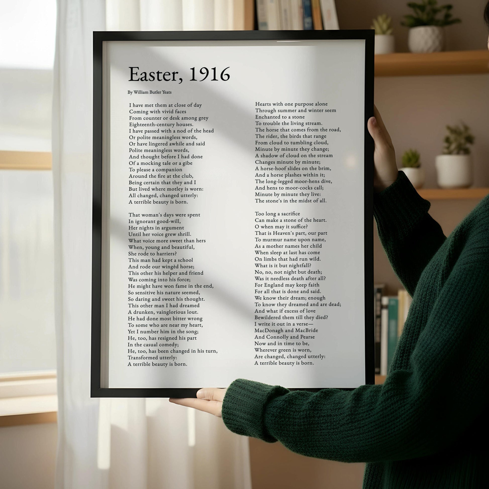 Easter, 1916 Poem By William Butler Yeats poster irish uprising ireland