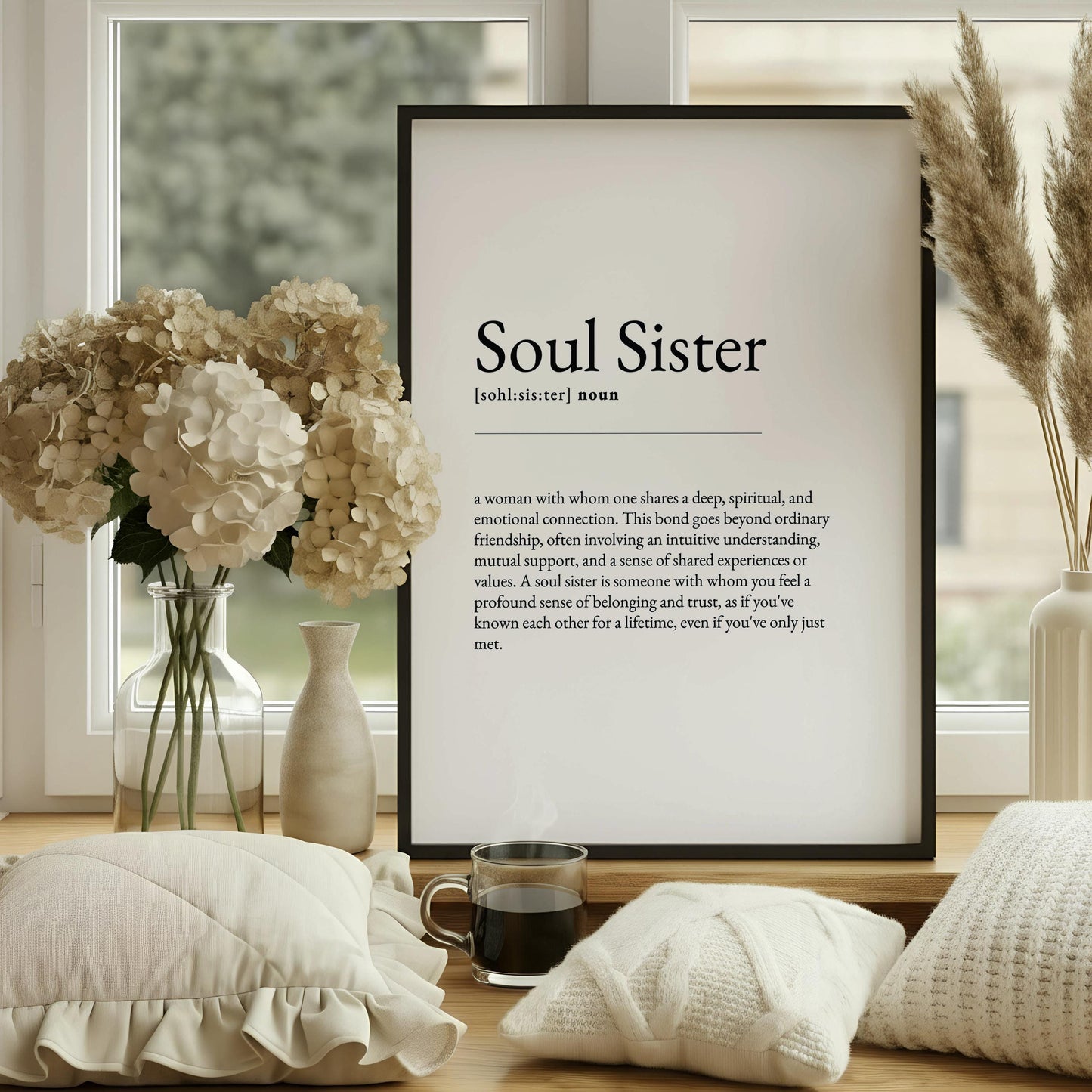 Soul Sister Definition Print, Friendship Keepsake | Meaningful Gift For Sister | Acid-Free Watercolor Paper