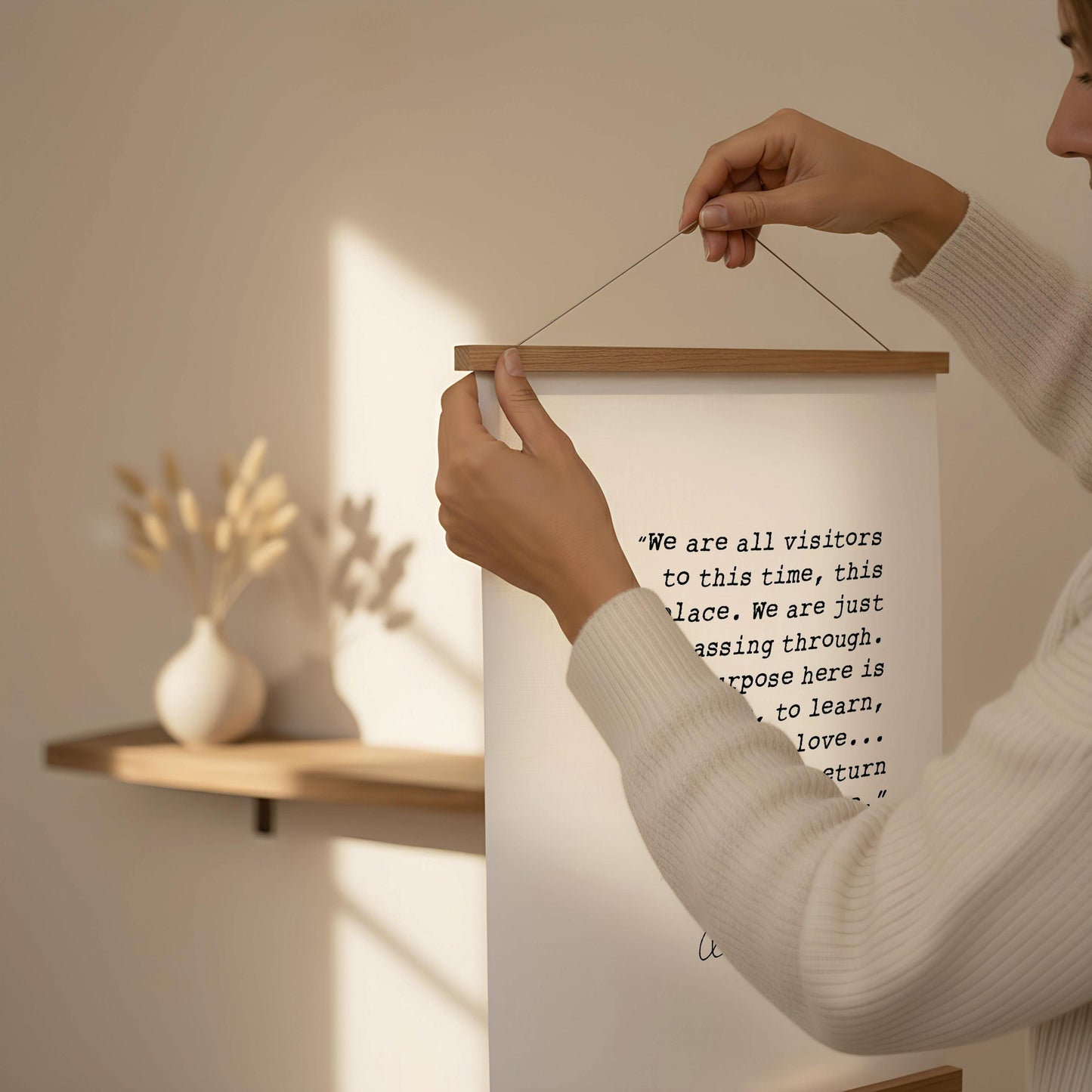 Queen Elizabeth II Quote Print | We Are All Visitors | Inspirational Memorial Wall Art | Fine Art Typography Print