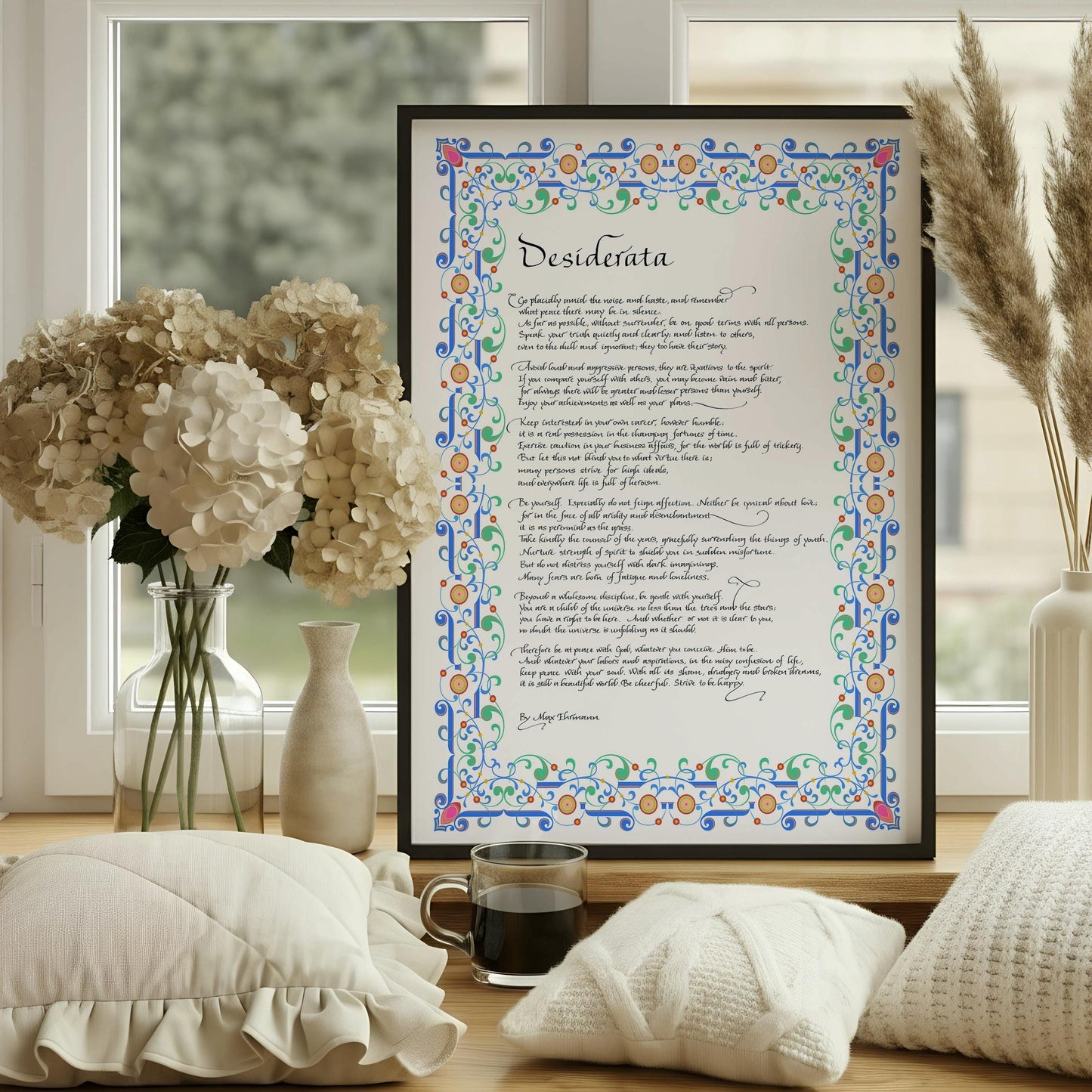 Desiderata Poem Wall Art | Inspirational Quote Print | Motivational Typography Poster | Positive Mindset Home Decor | Digital Printable Art