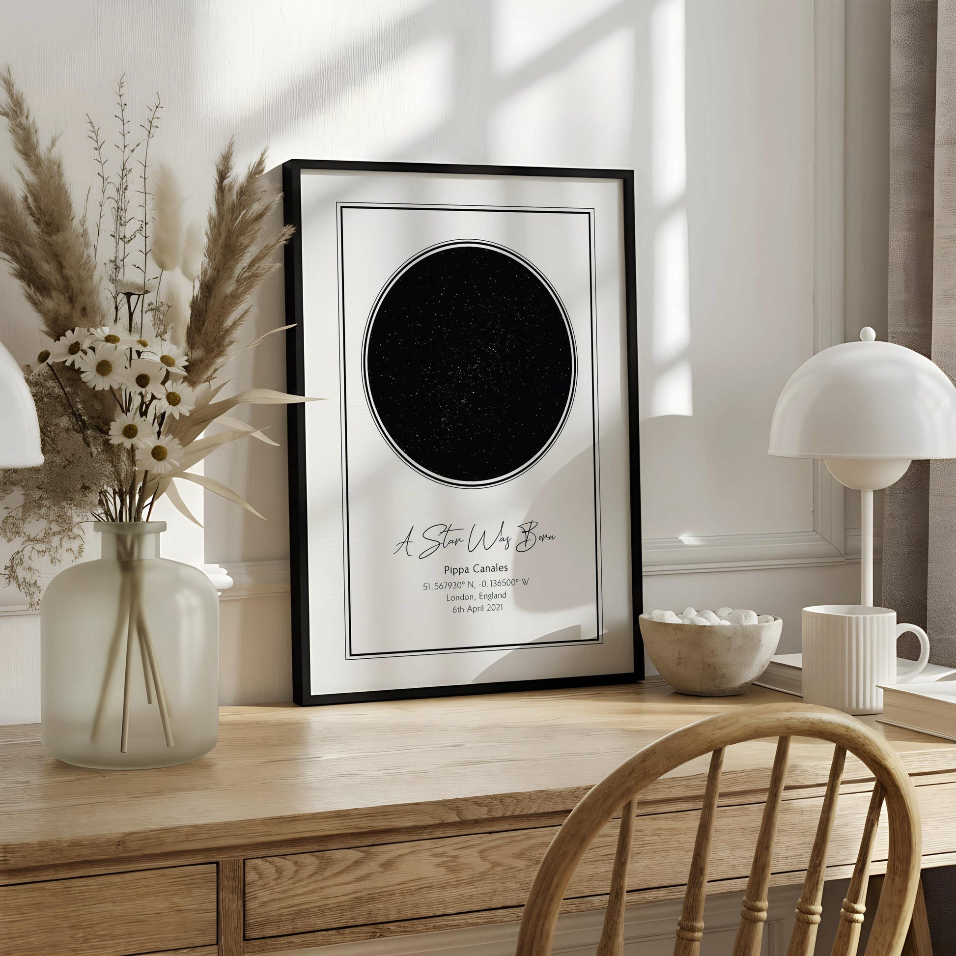 Custom Star Map Print | Personalized Night Sky Poster | Wedding Anniversary Gift | First Date or New Baby Keepsake