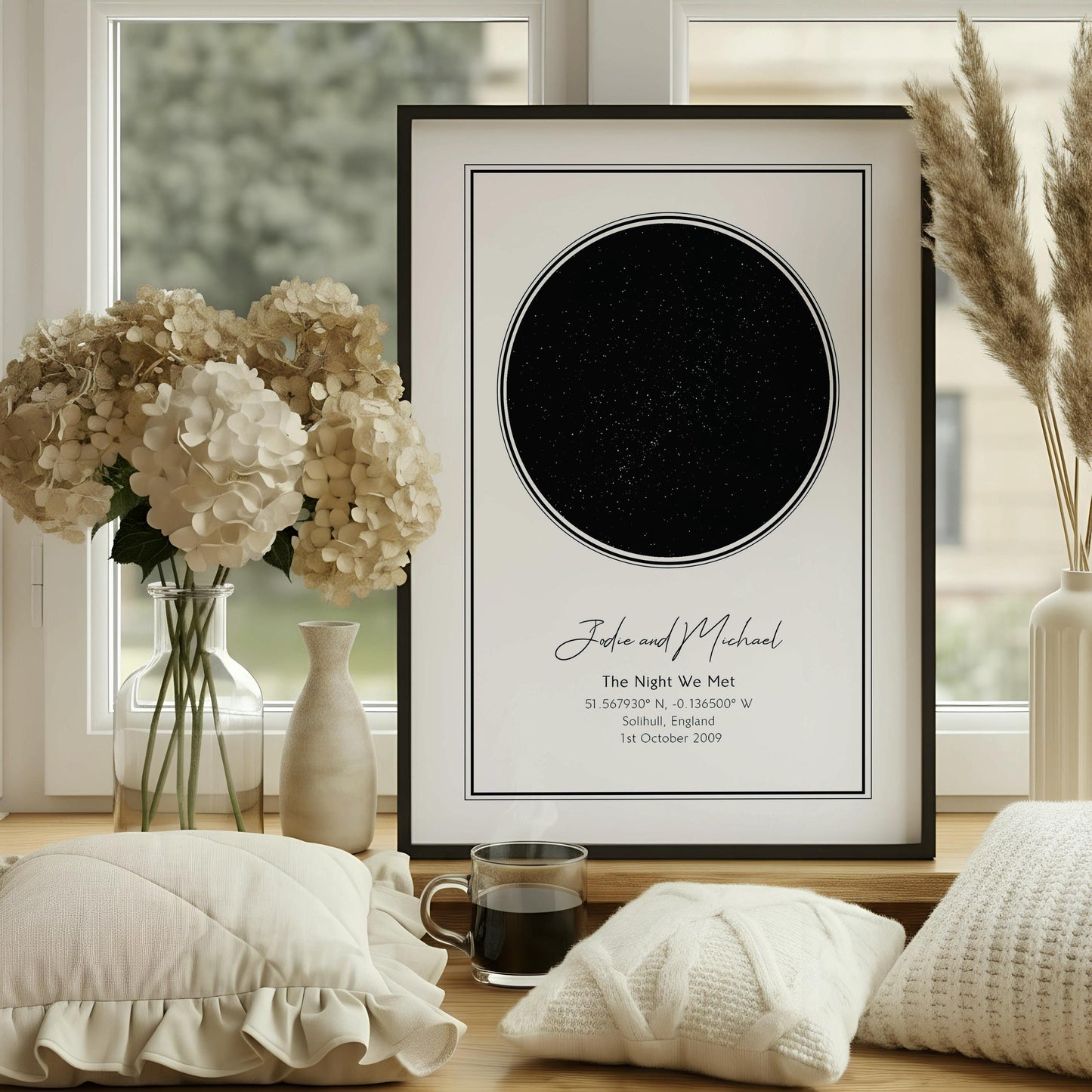 Custom Star Map Print | Personalized Night Sky Poster | Wedding Anniversary Gift | First Date or New Baby Keepsake