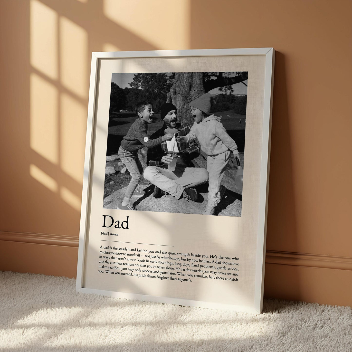 Dad Definition Print, Personalised Wall Art, Father Quote Poster, Meaningful Gift for Dad, Typography Decor, Fathers Day Present