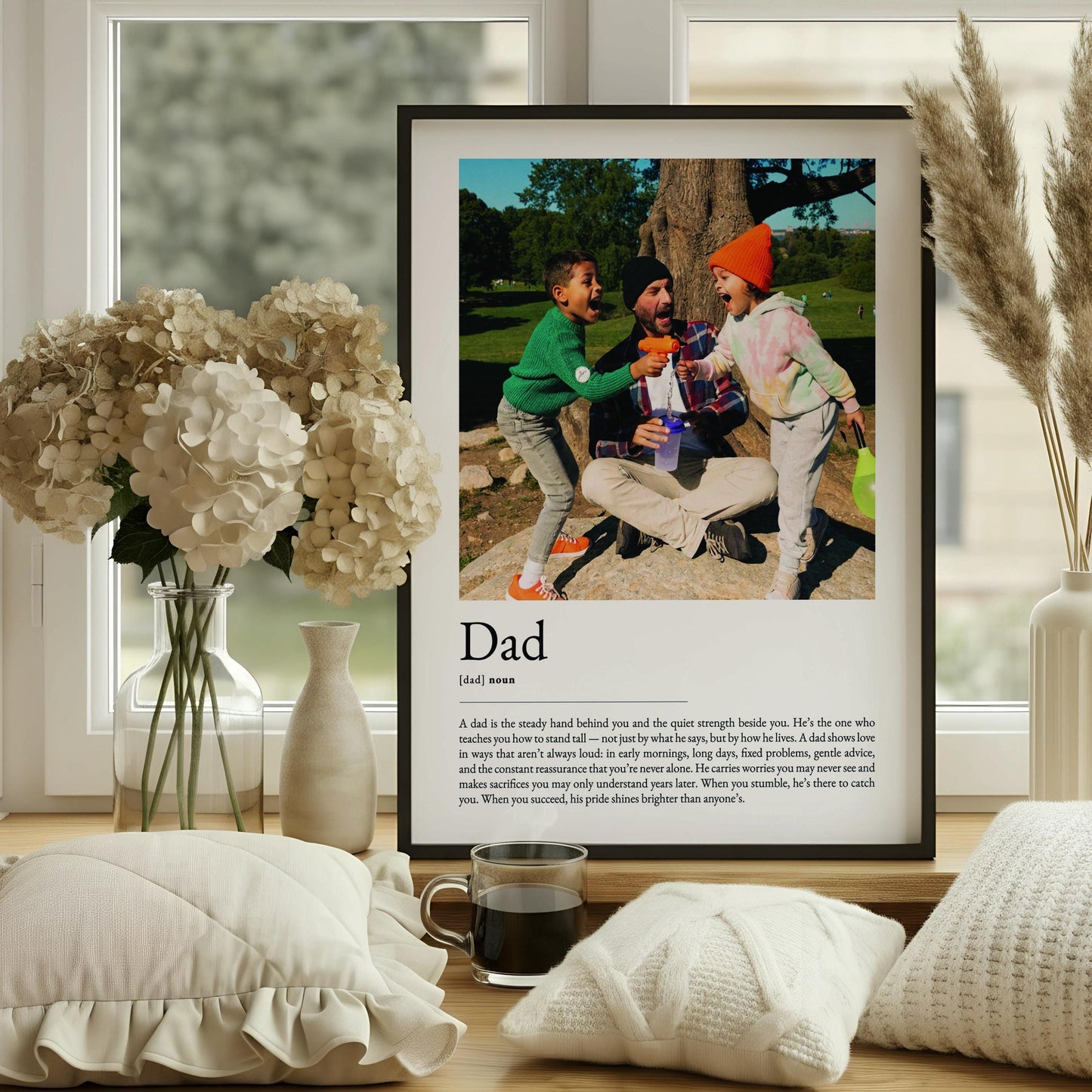Dad Definition Print, Personalised Wall Art, Father Quote Poster, Meaningful Gift for Dad, Typography Decor, Fathers Day Present