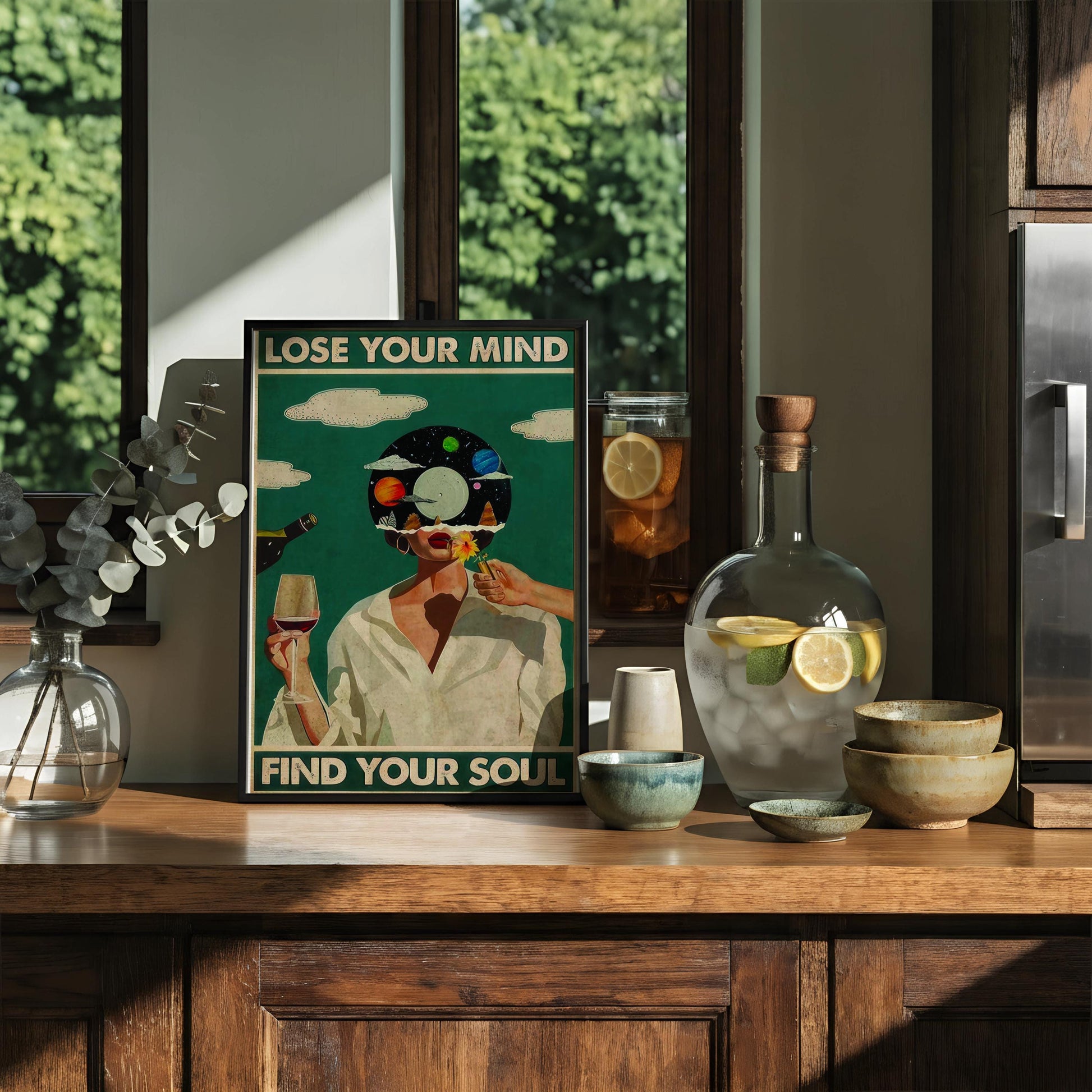 Lose Your Mind Find Your Soul Vintage Poster, Retro Music Cover - Thoughtful Gift For Free Spirits