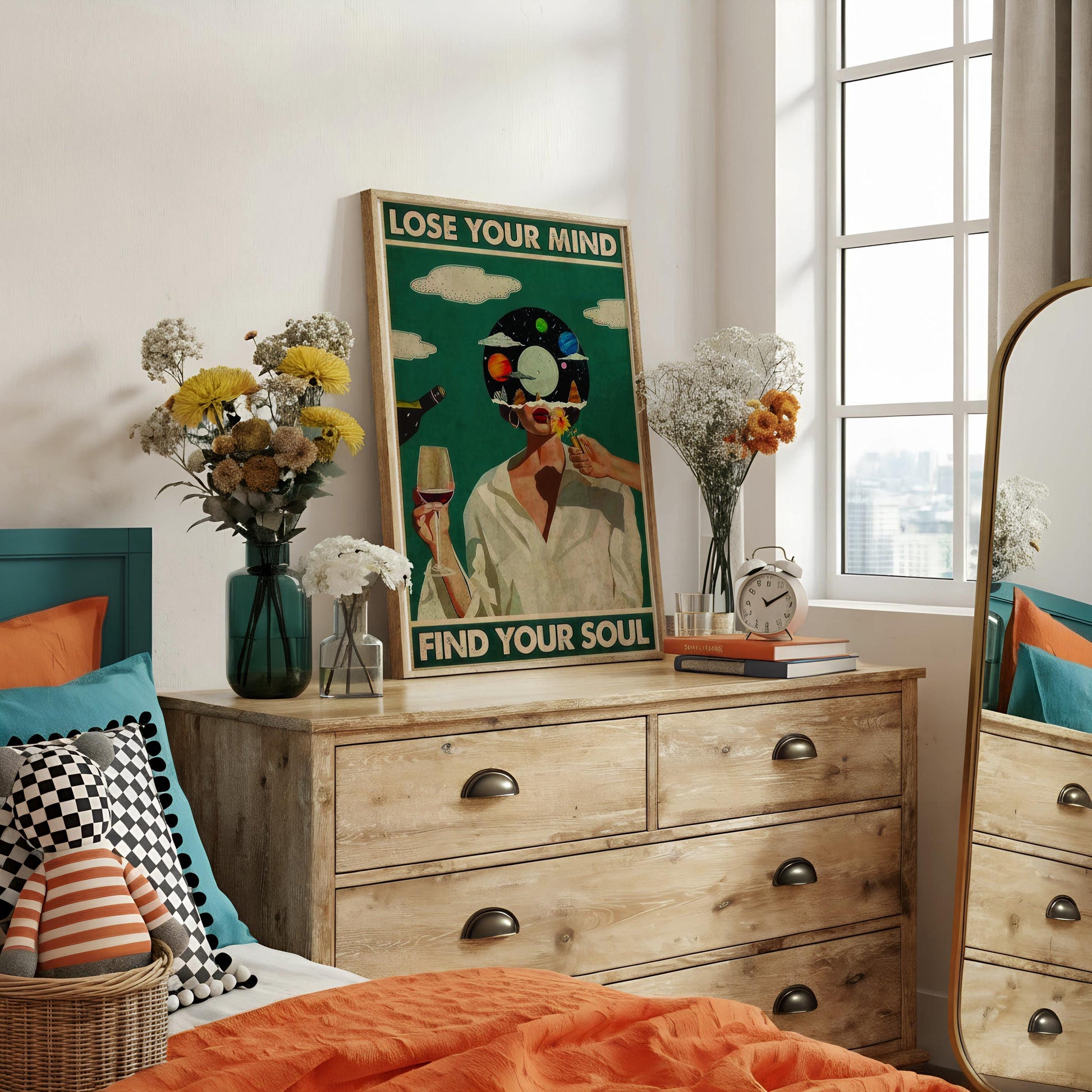 Lose Your Mind Find Your Soul Vintage Poster, Retro Music Cover - Thoughtful Gift For Free Spirits