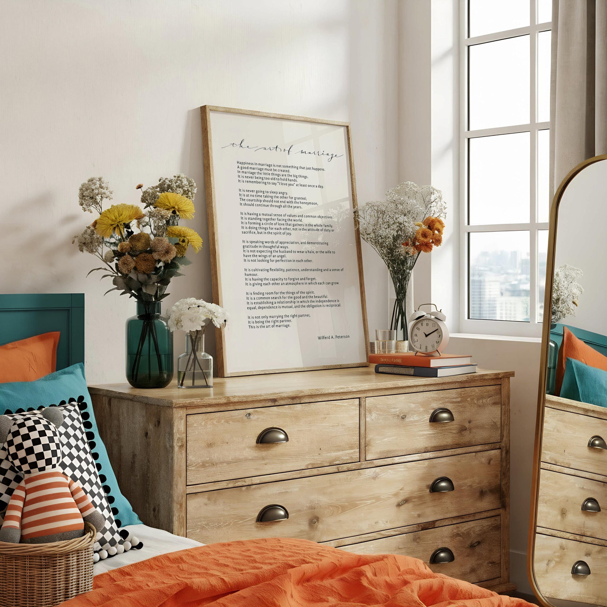 The Art of Marriage Print by Wilferd Arlan Peterson, Marriage Quote Poster, Wedding Gift Wall Art, Inspirational Typography Decor