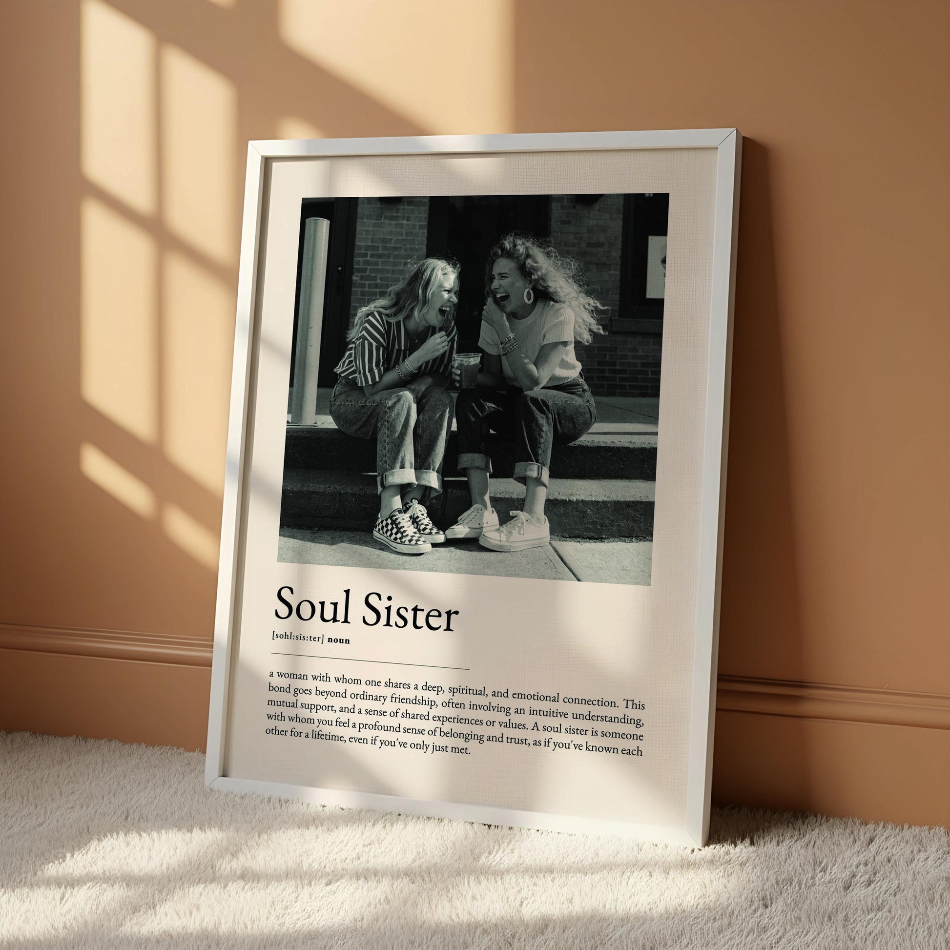 Soul Sister Definition Print, Personalized Wall Art, Best Friend Quote Poster, Meaningful Friendship Gift for Her, Typography Decor