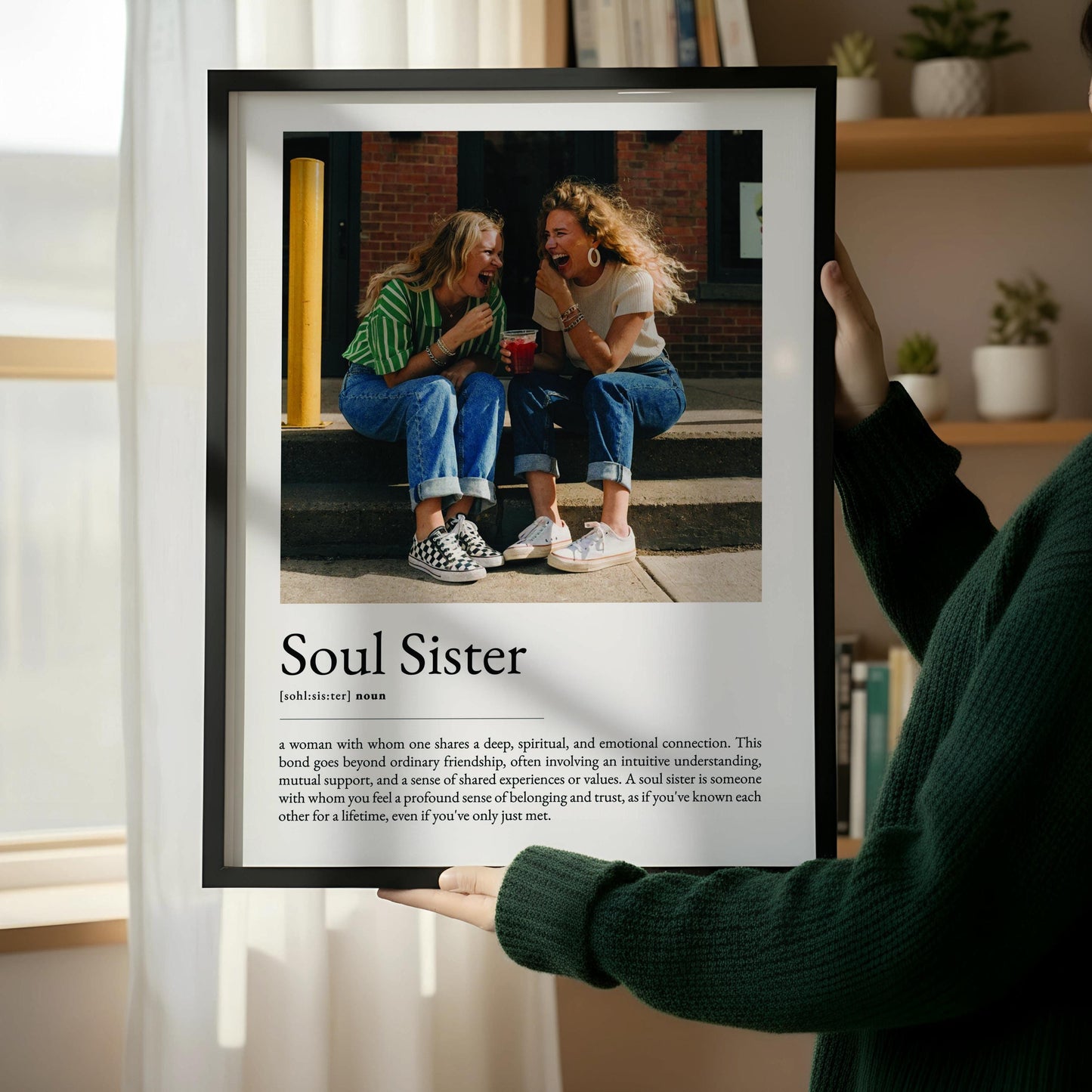 Soul Sister Definition Print, Personalized Wall Art, Best Friend Quote Poster, Meaningful Friendship Gift for Her, Typography Decor