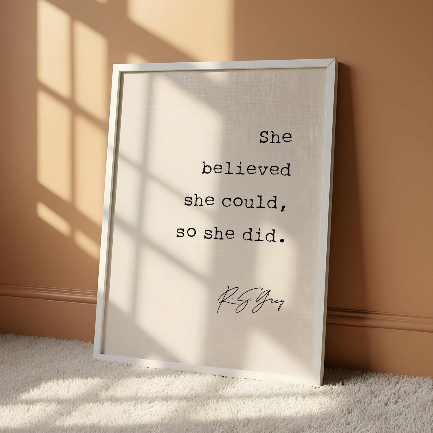 She believed she could, so she did.