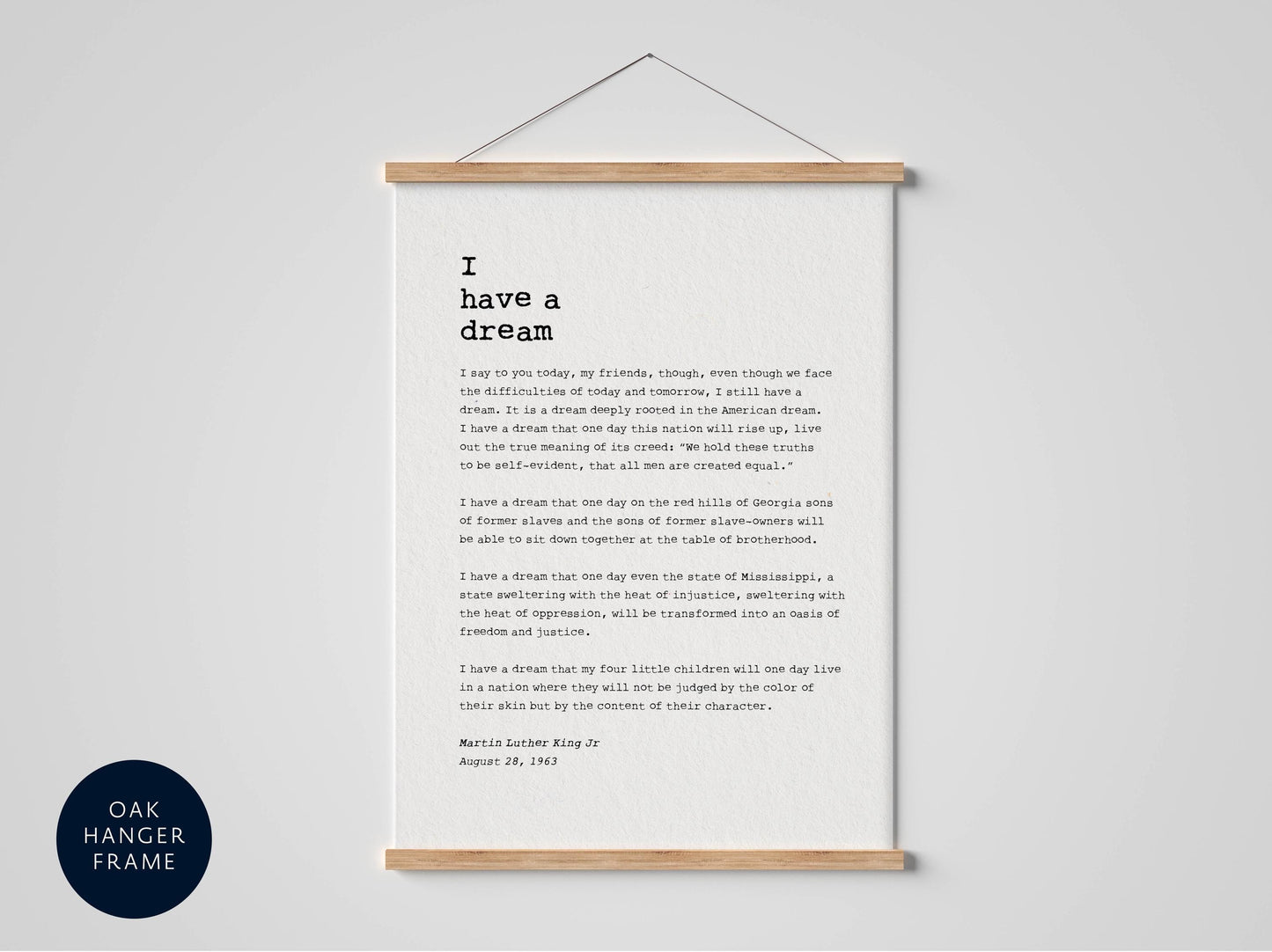 a black frame with a poem on it