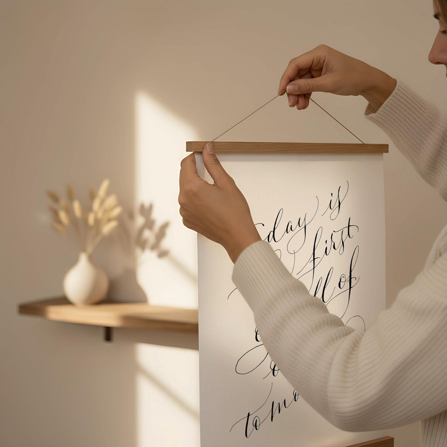 Motivational Calligraphy Print, 'Today is the First', Inspirational Art