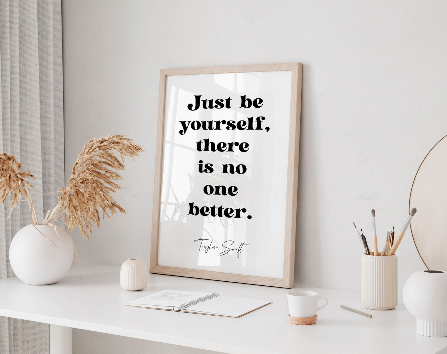 Taylor Swift quote - Just be yourself, there is no one better framed print