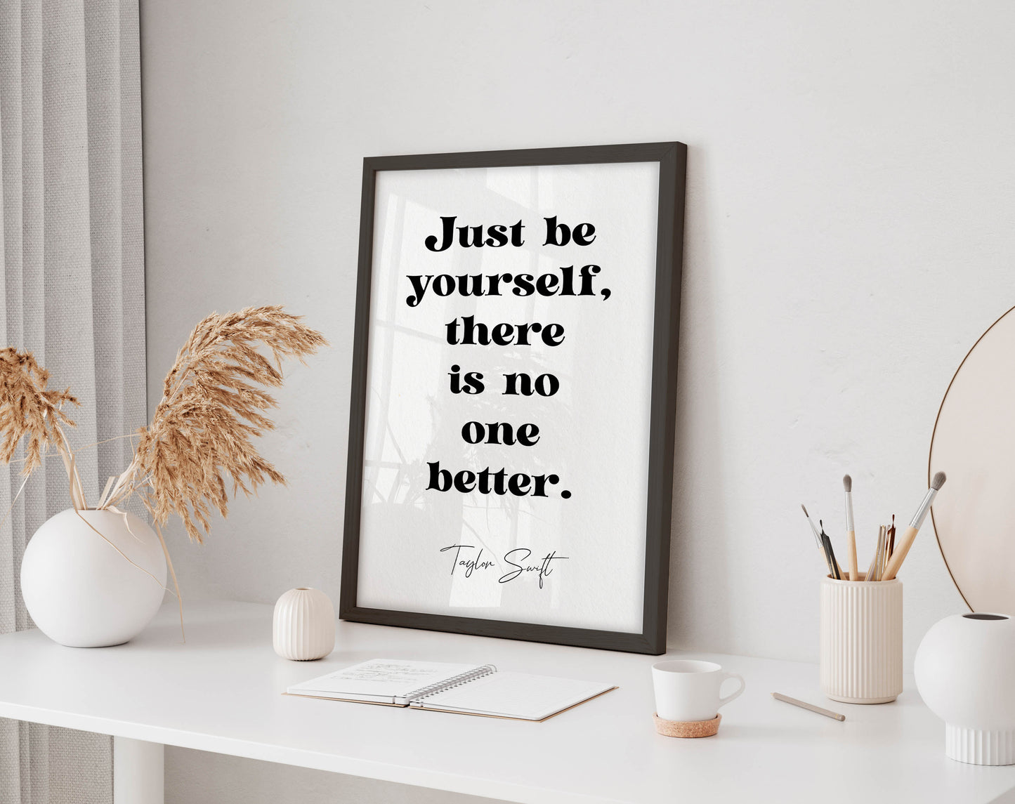 Taylor Swift quote - Just be yourself, there is no one better framed print