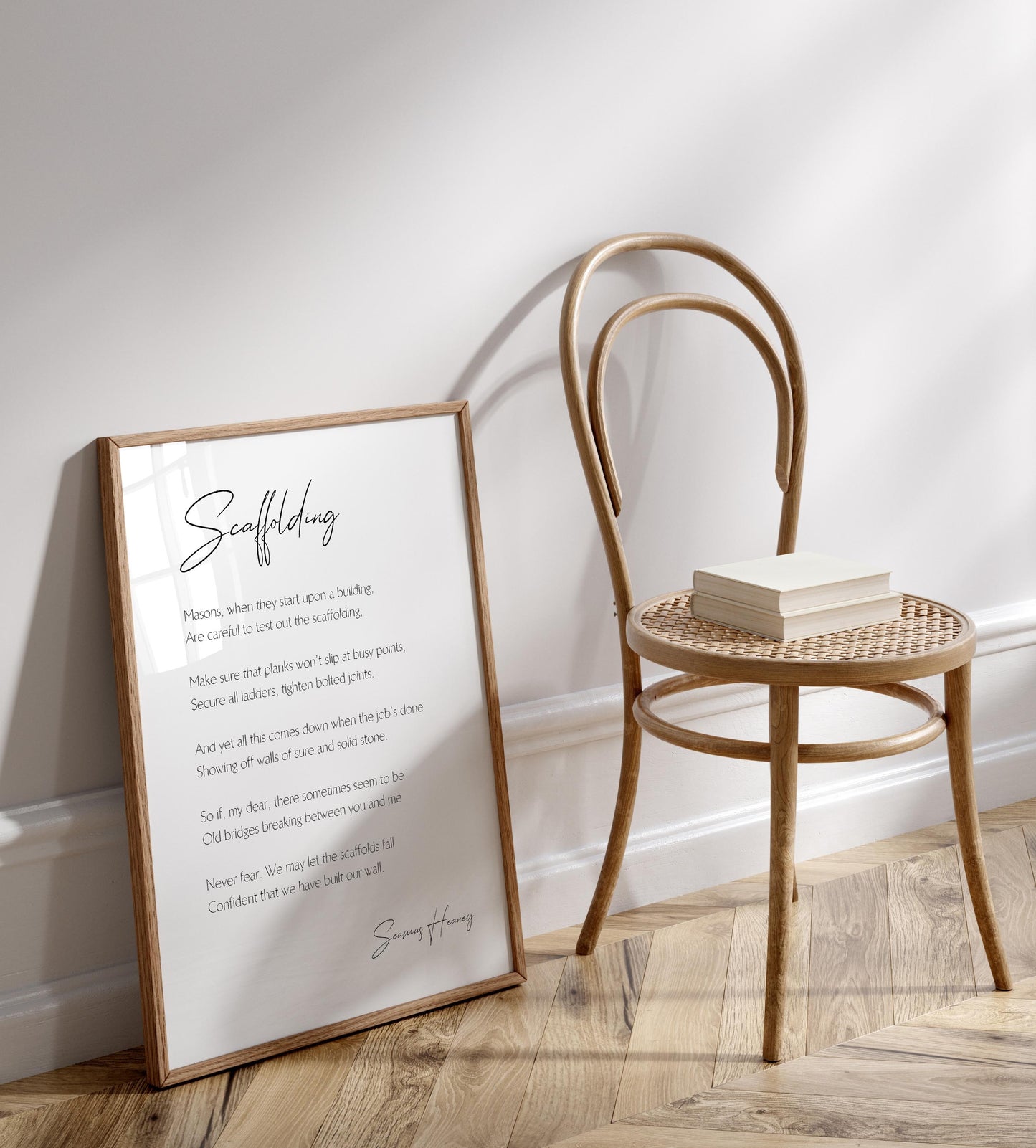 Scaffolding Print by Seamus Heaney - Framed Poster - Poet Seamus Heaney - Scaffolding Poetry - Building Strong relationships with trust