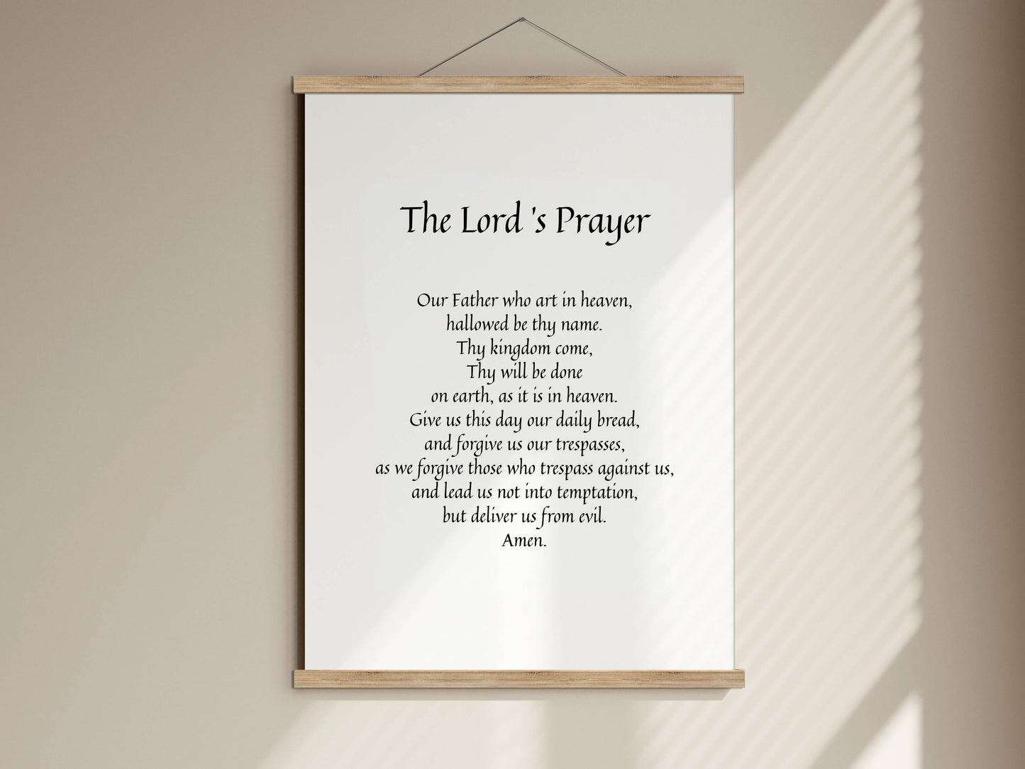 The Our Father Prayer - The Lord's Prayer Framed - Religious gift - Prayer poster - Christian Wall Art