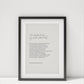 Do not stand at my grave and weep Print Framed - Funeral reading - Bereavement gift - Memorial Poems - Remembrance gift - Sympathy