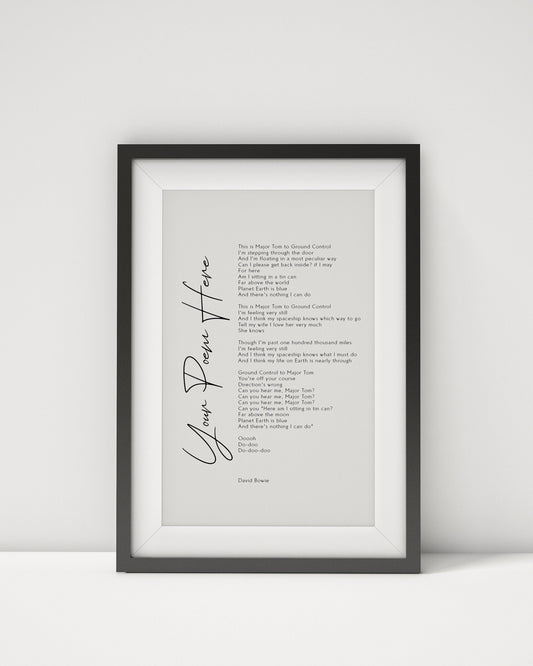 Custom Text Print Framed - Custom quote print - Customisable Print Unframed - Custom Poem Print, Personalised printable